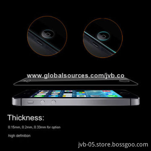 Tempered glass screen film for iPhone 5/S/C, anti shattered